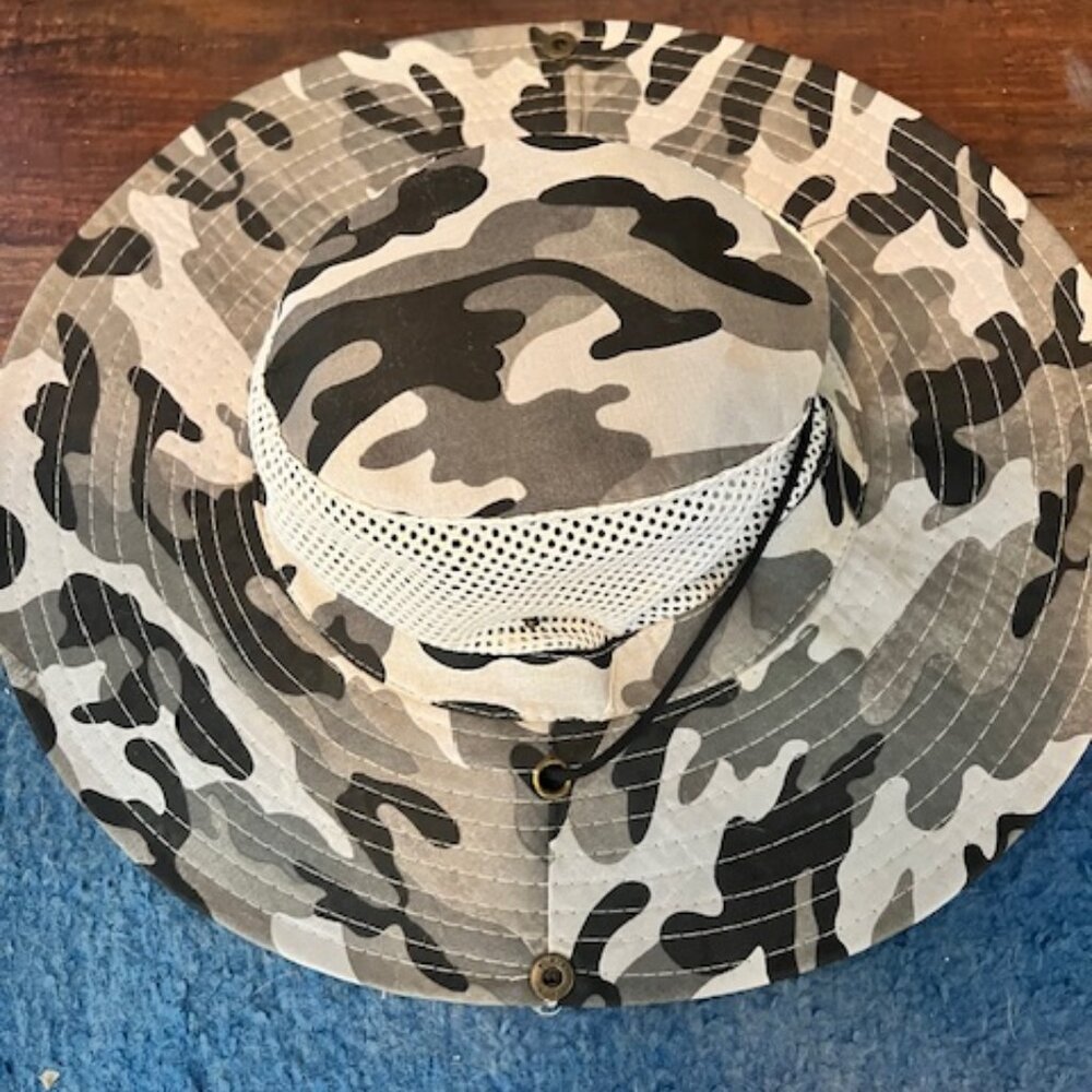 Camo kids fishing or sun hat